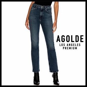 Agolde Women's Straight Leg Jeans - Dark Blue